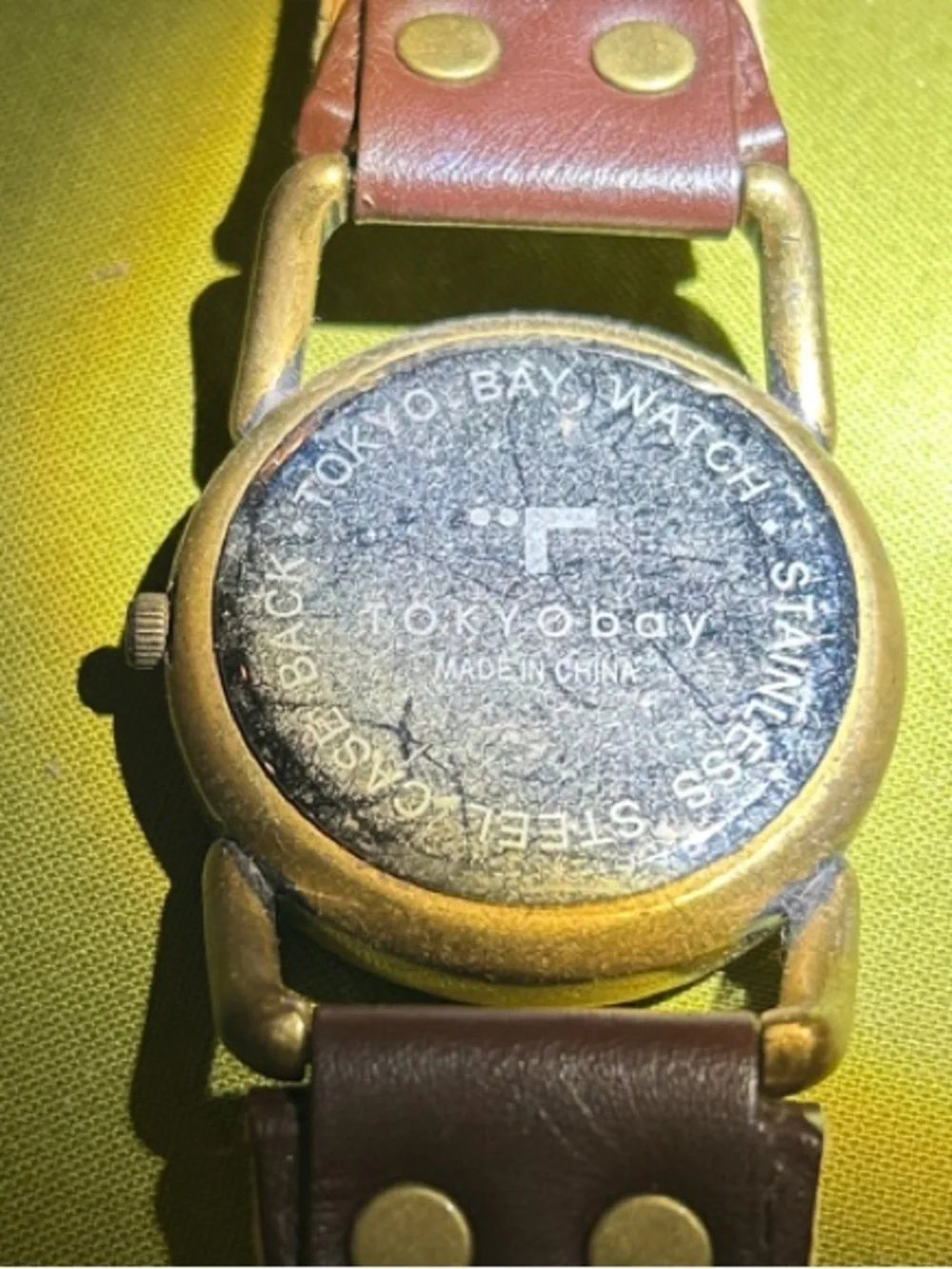 TOKYObay Beige Canvas Strap Watch with Brown Leather Accents